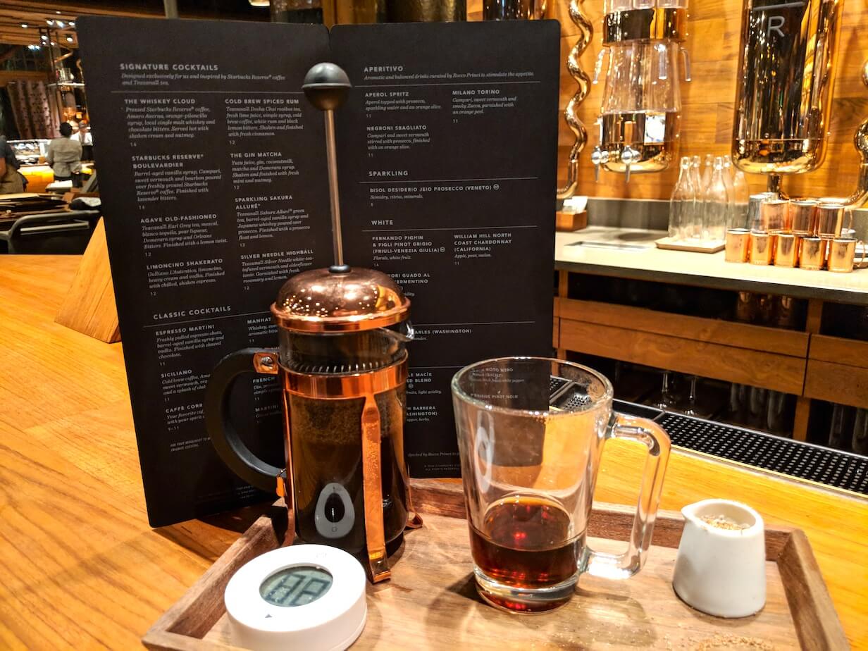 Coffee cocktail at Starbucks Reserve Roastery Seattle